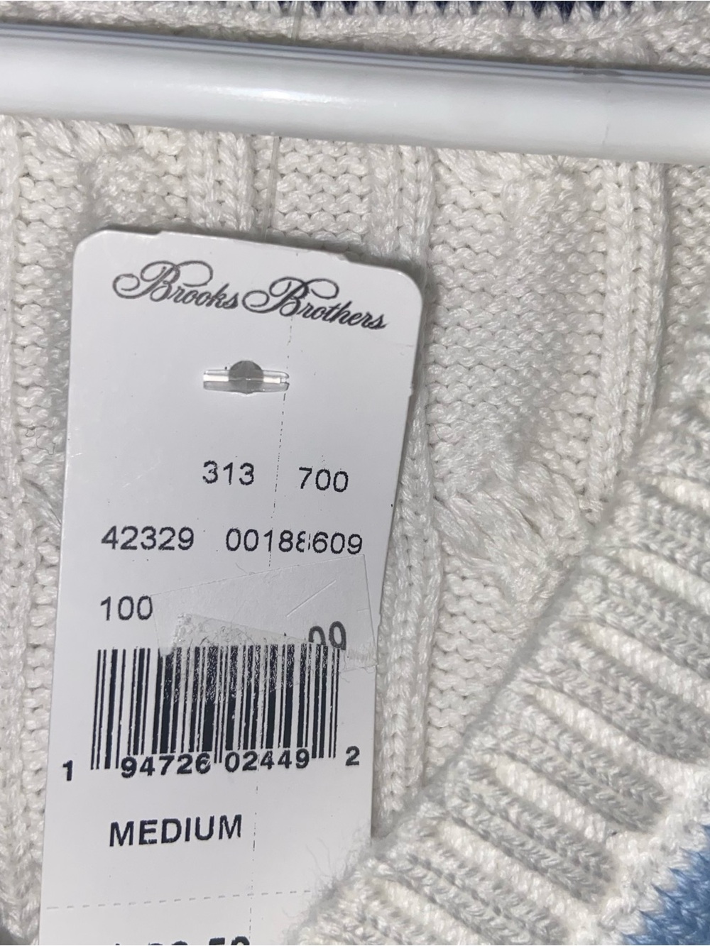 Brooks Brothers Sweater Vest Mens Medium Cable Knit Tennis Preppy Old Money New - Picture 5 of 11
